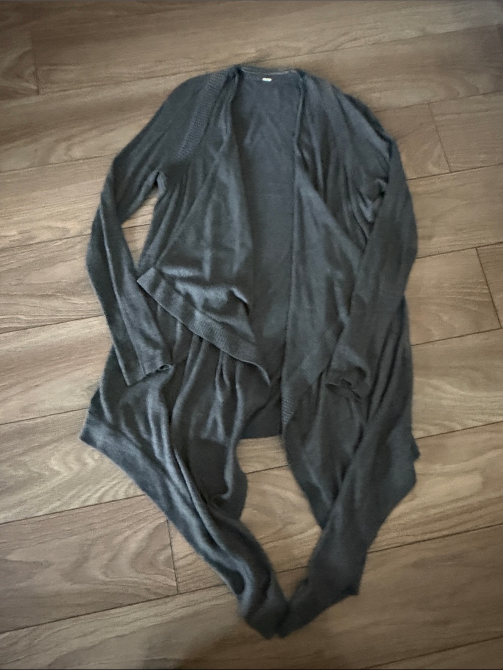 lululemon athletica Charcoal Open-Front Draped Cardigan